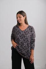 Sweater Geometric Gris