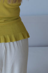 Musculosa Hilo Ruedo Mostaza