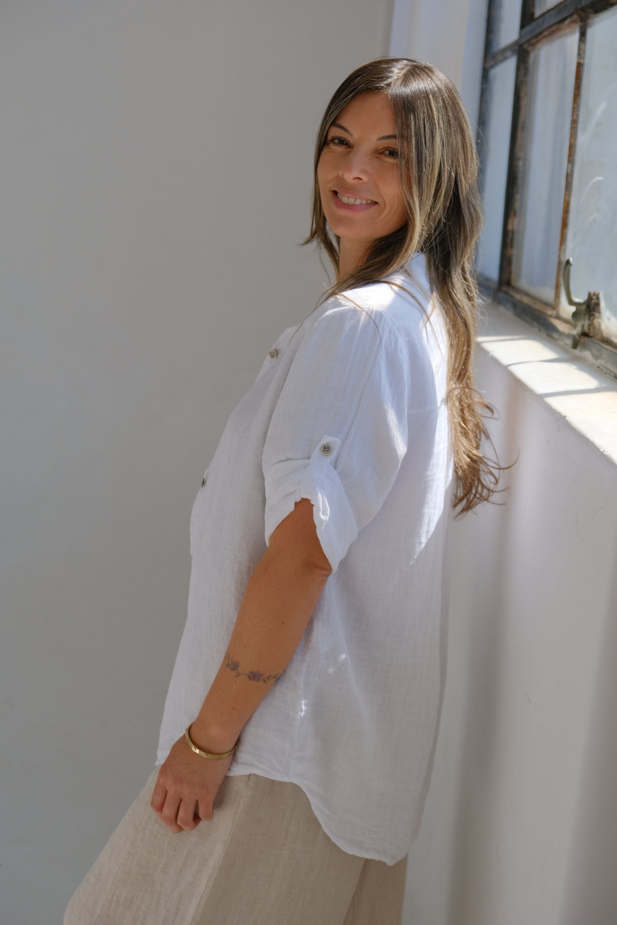 Camisa Aleli básica blanco