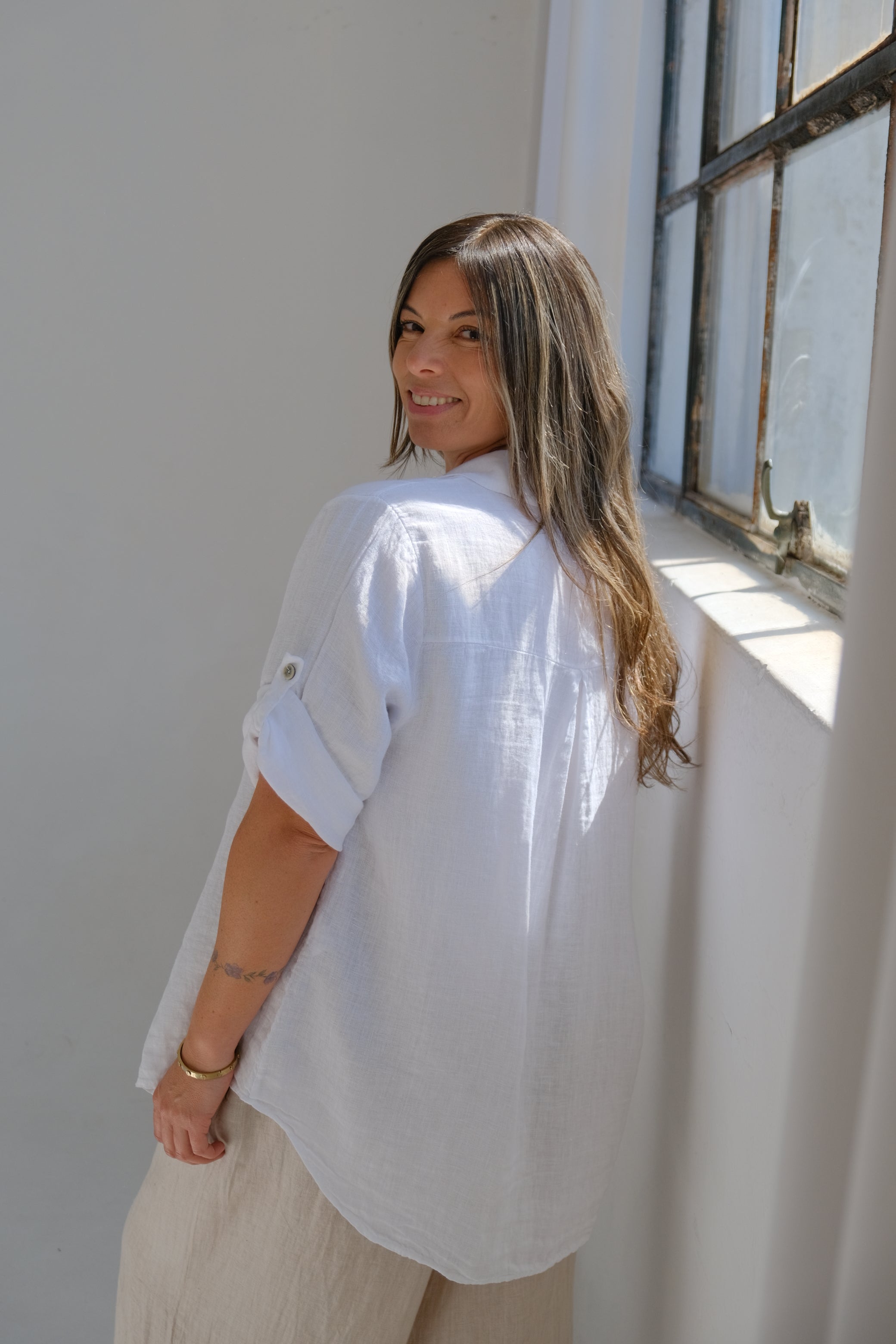 Camisa Aleli básica blanco