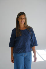 Blusa Tris Azul Marino