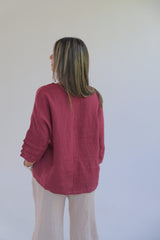 Blusa Amanda Bordeaux