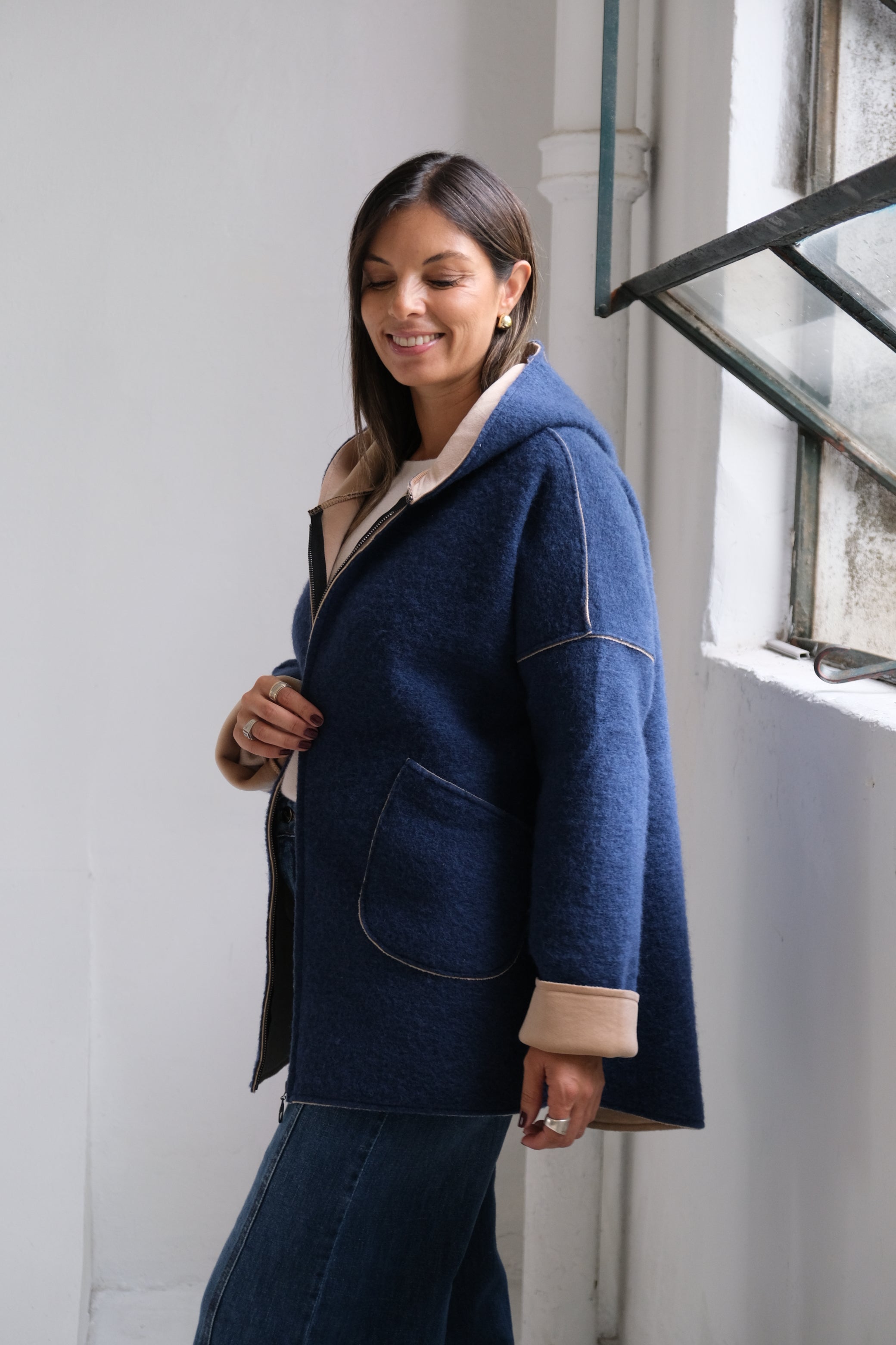 Tapado Lua Azul marino C/Beige