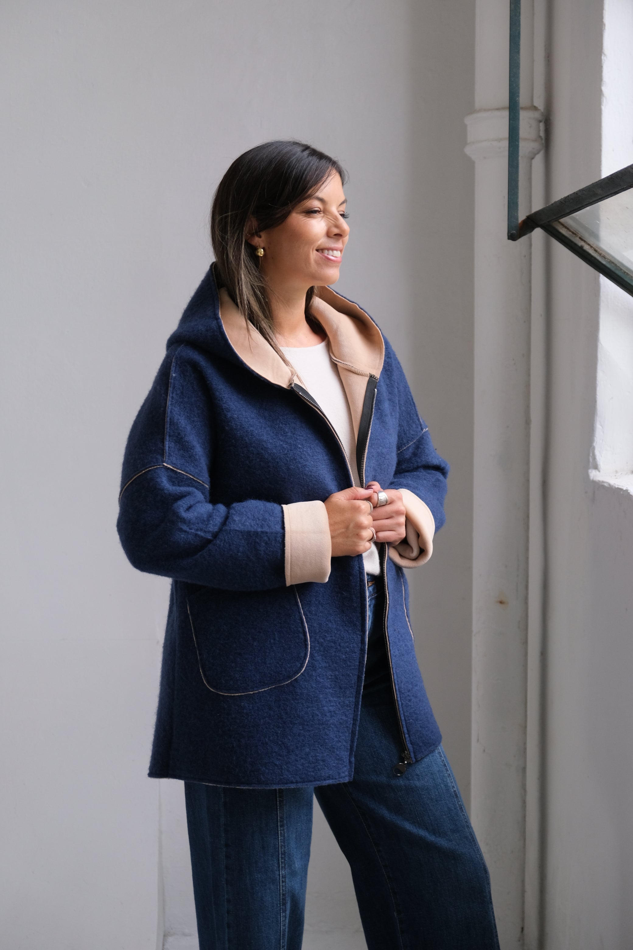 Tapado Lua Azul marino C/Beige