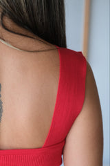 Musculosa Hilo Básica Rojo