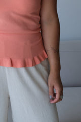 Musculosa Hilo Ruedo Coral