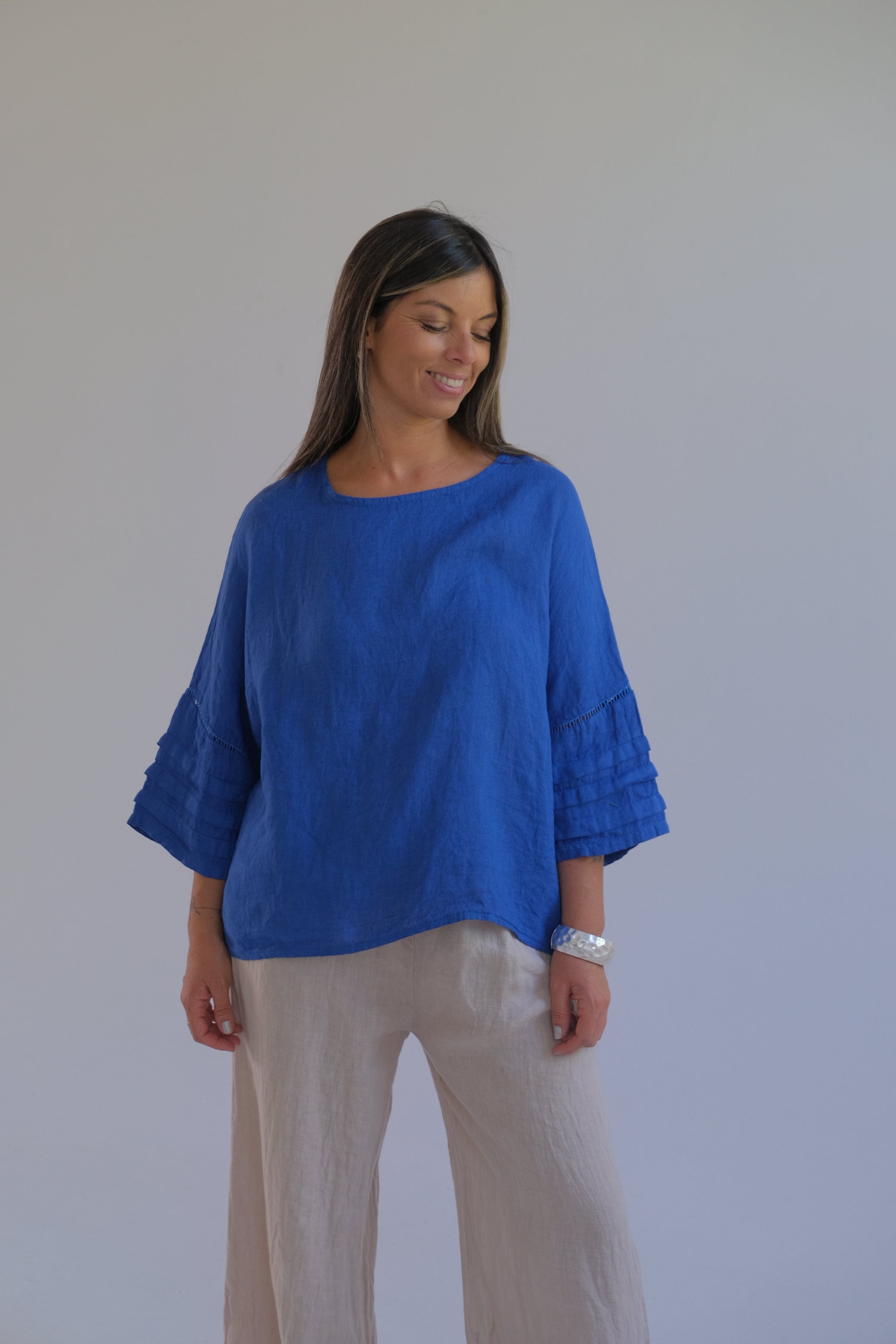 Blusa Amanda Azul Francia