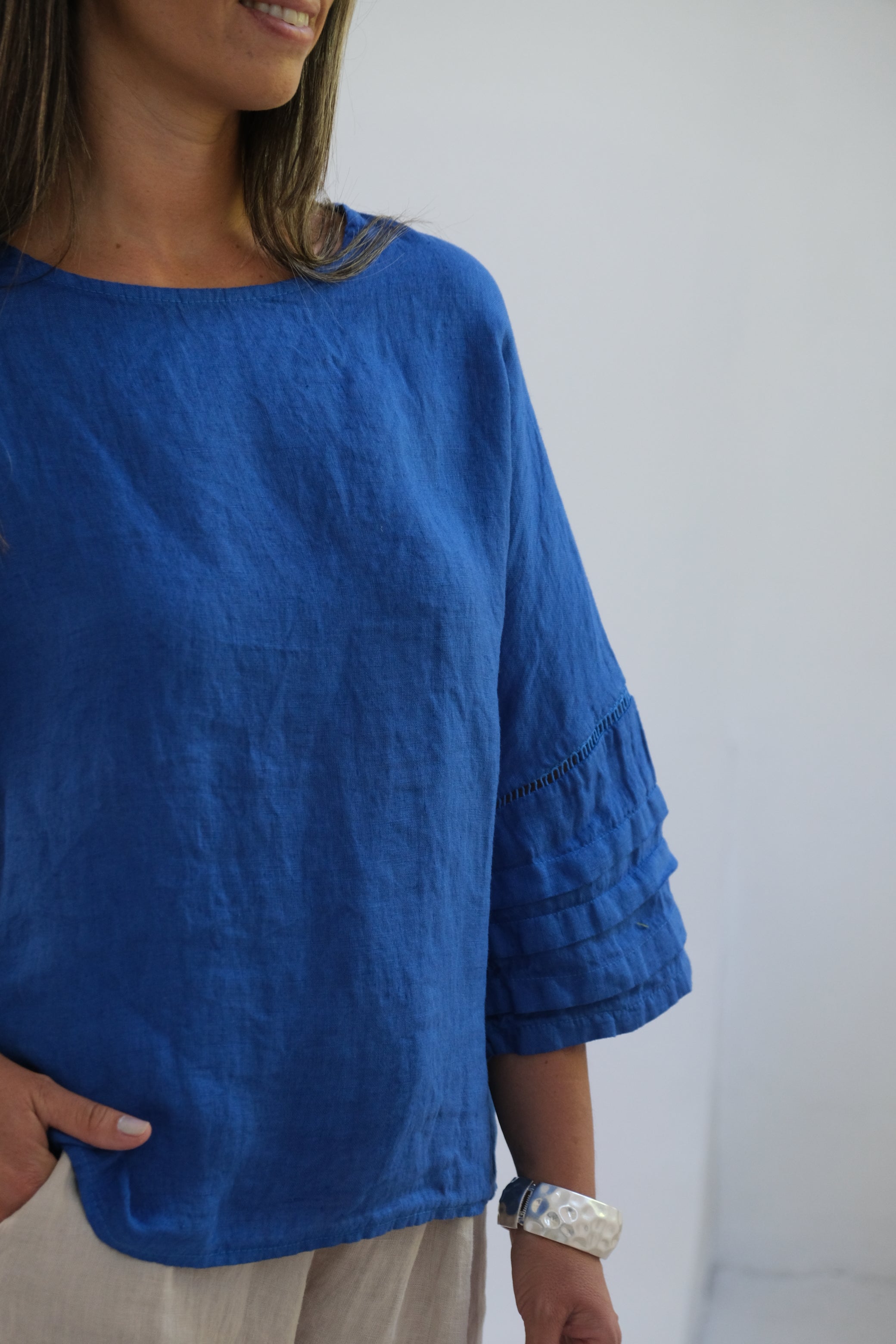 Blusa Amanda Azul Francia
