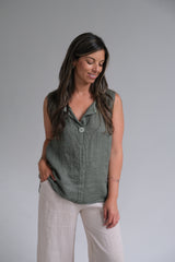 Musculosa Holly Verde Seco