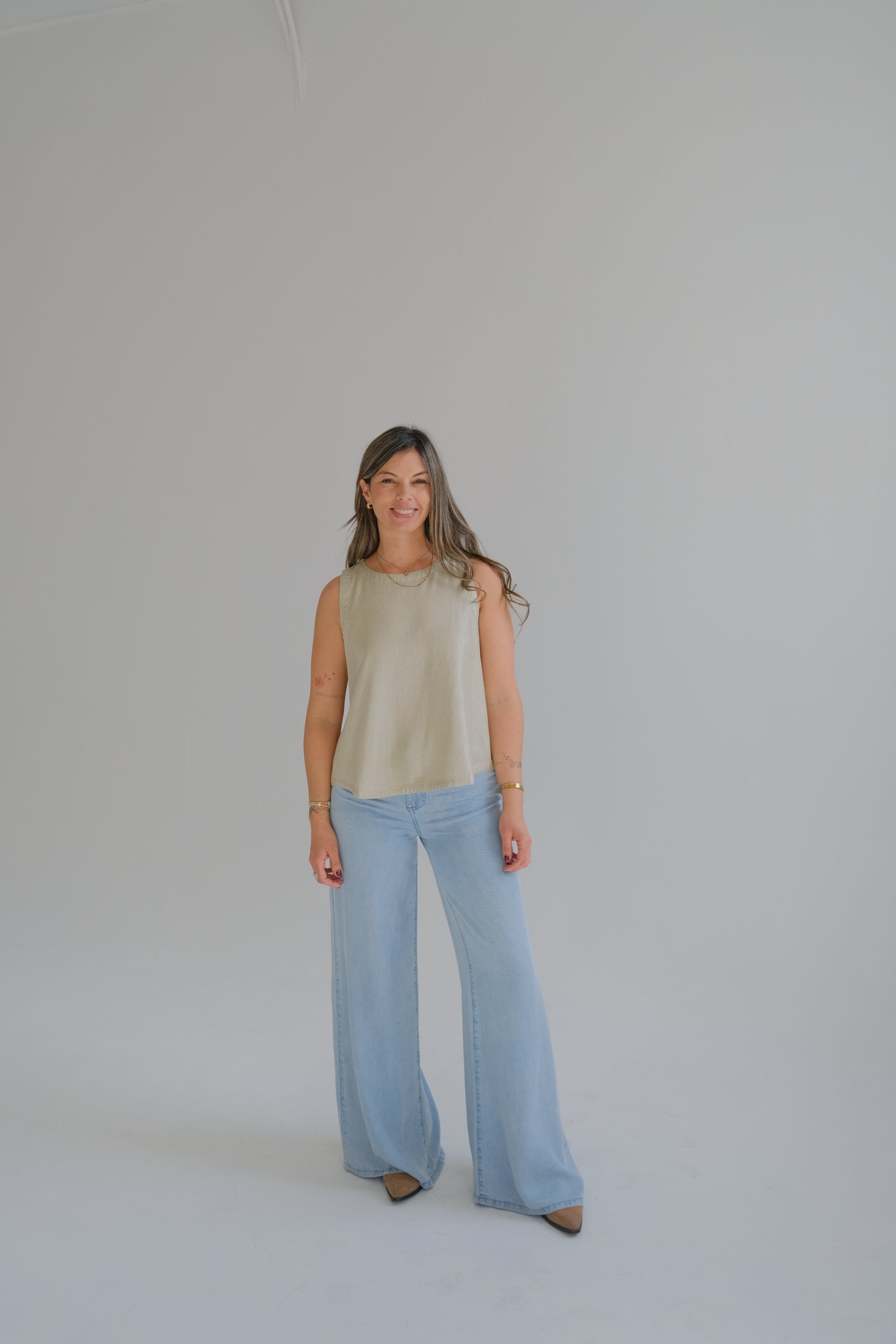 Musculosa Comodín Lurex dorado CÁPSULA