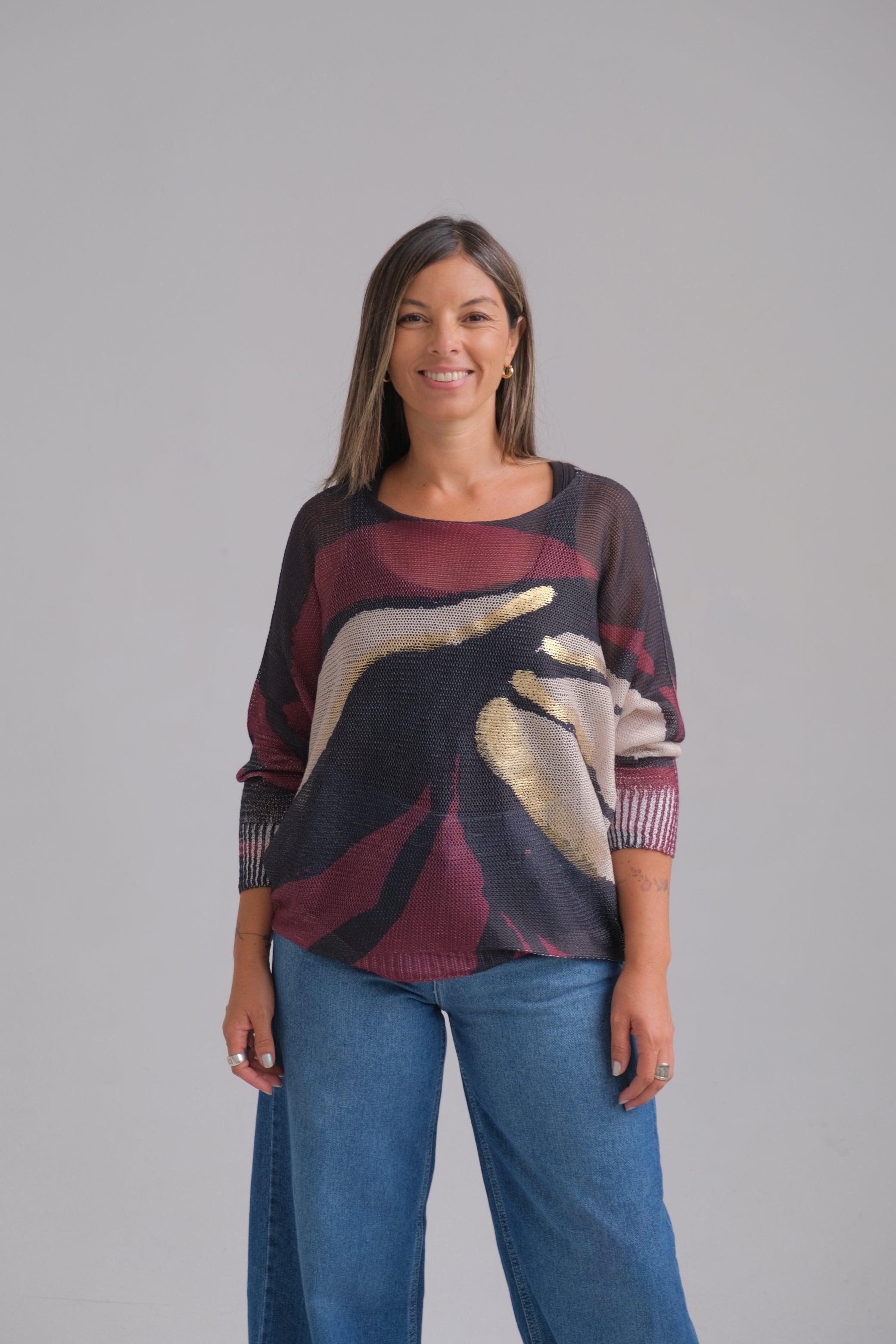 Sweater Pétalo Bordo