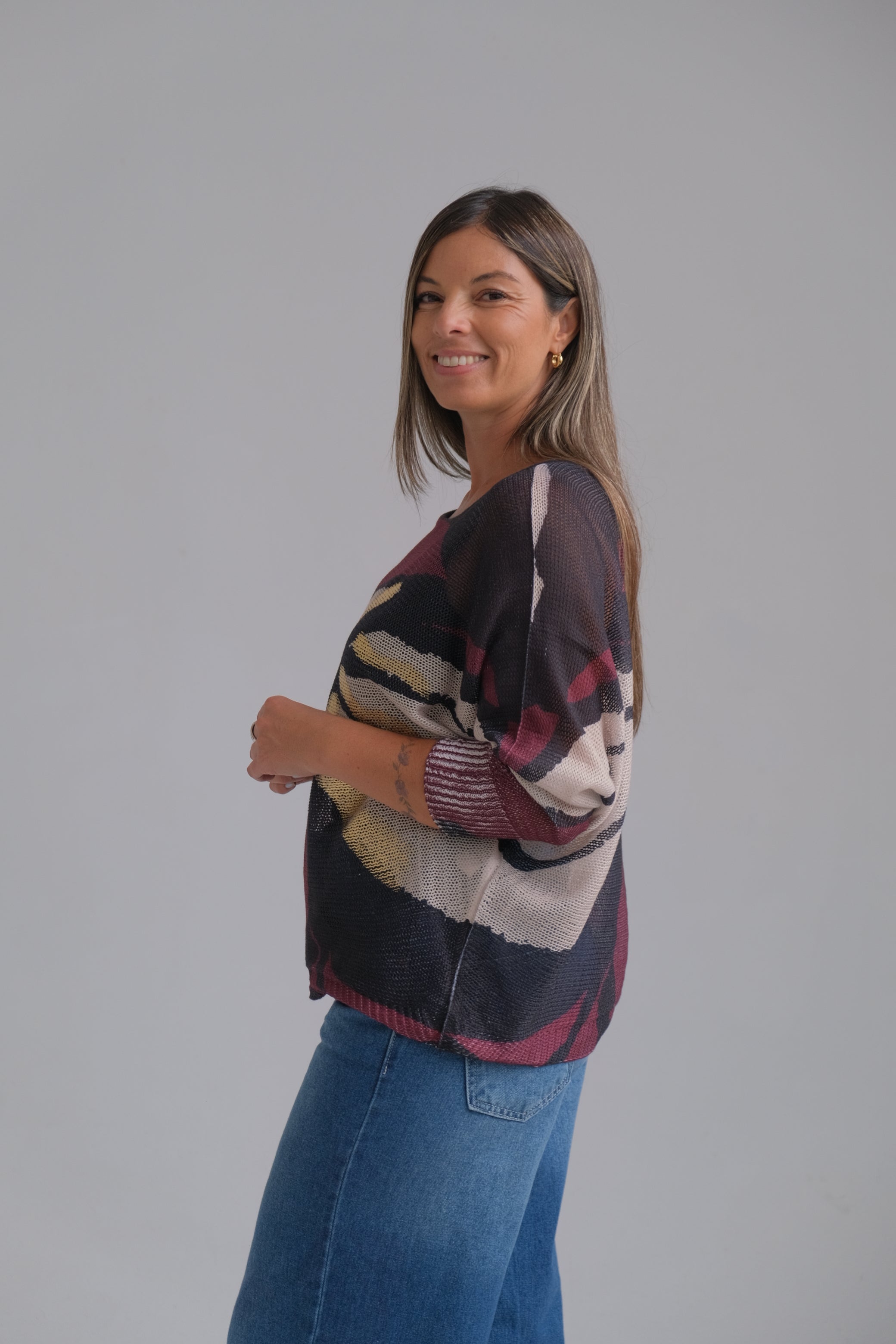 Sweater Pétalo Bordo