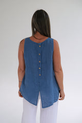 Musculosa Minerva Azul Jean