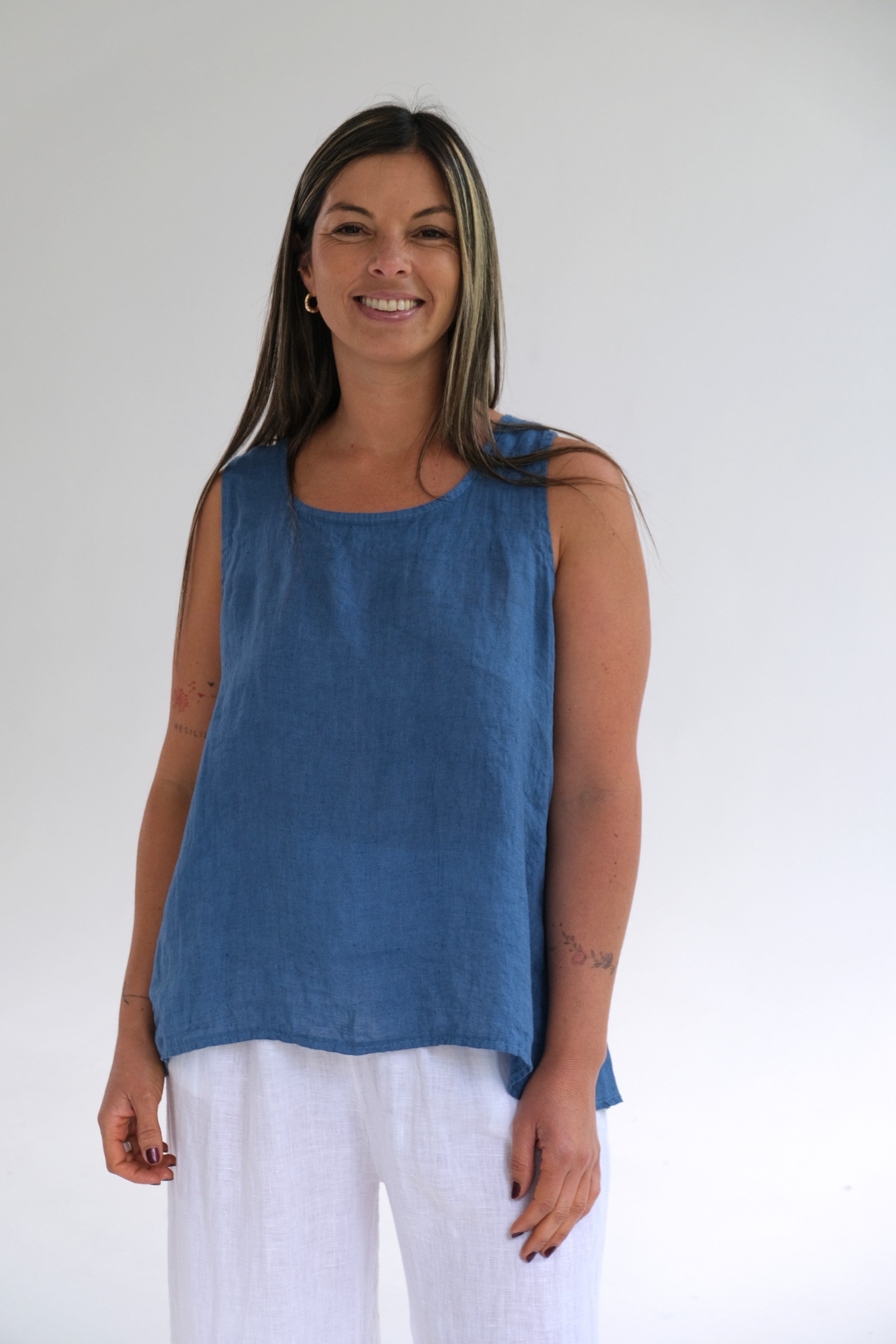 Musculosa Minerva Azul Jean