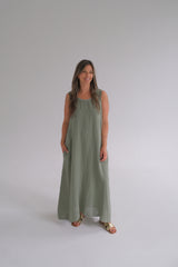 Vestido Adela Verde Seco