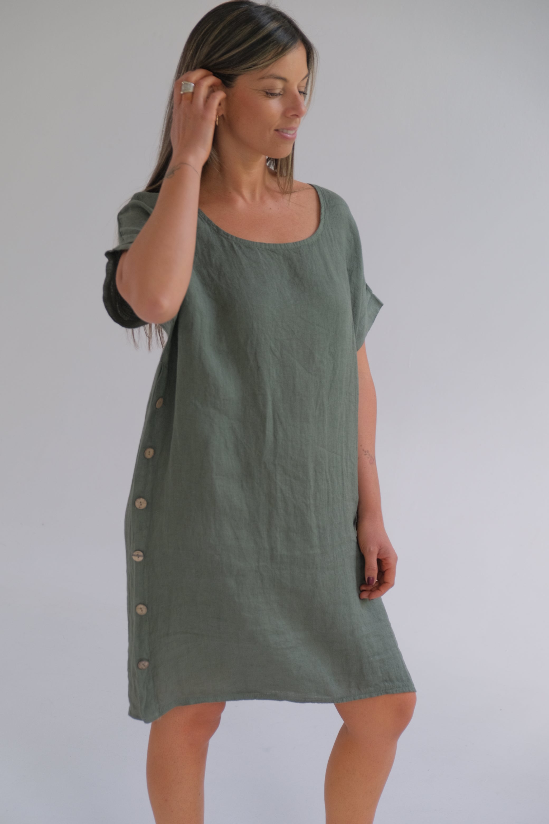 Vestido Serena Verde Seco