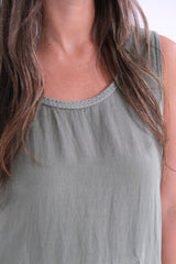 Vestido Adela Verde Seco