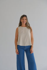 Musculosa Comodín Lurex beige claro CÁPSULA