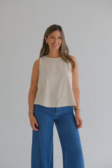 Musculosa Comodín Lurex beige claro CÁPSULA