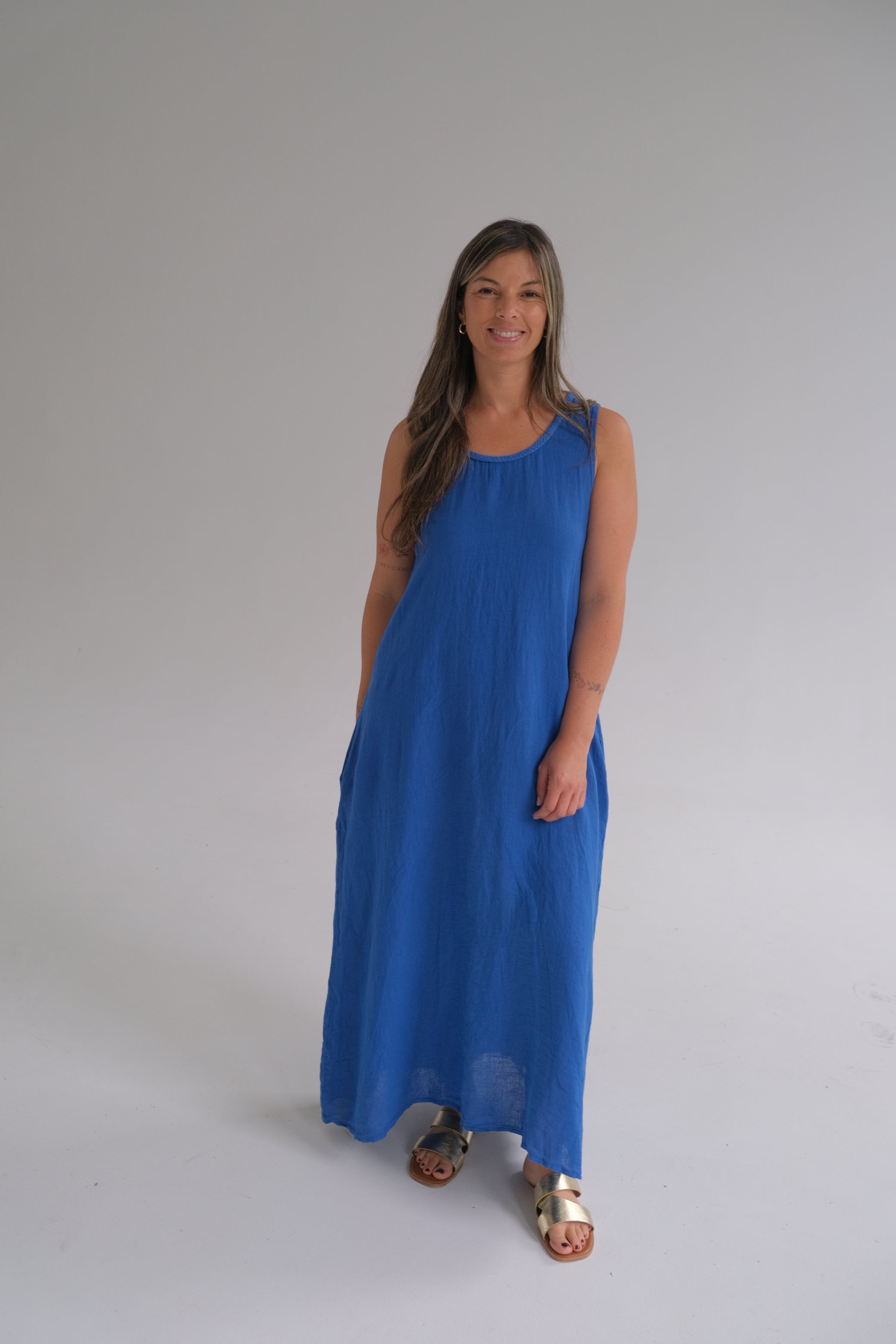 Vestido Adela Azul Francia