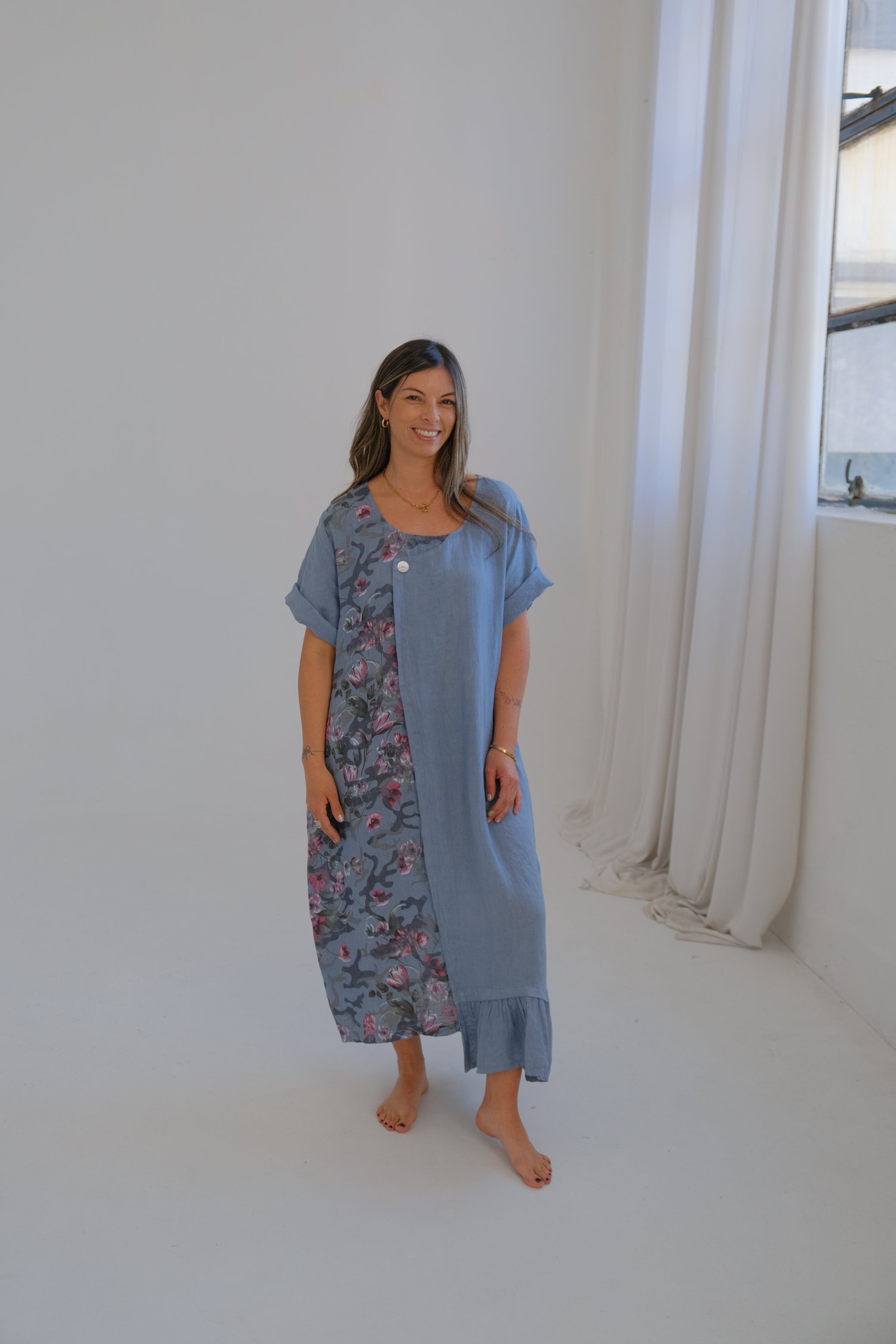 Vestido Serafina Celeste Jean