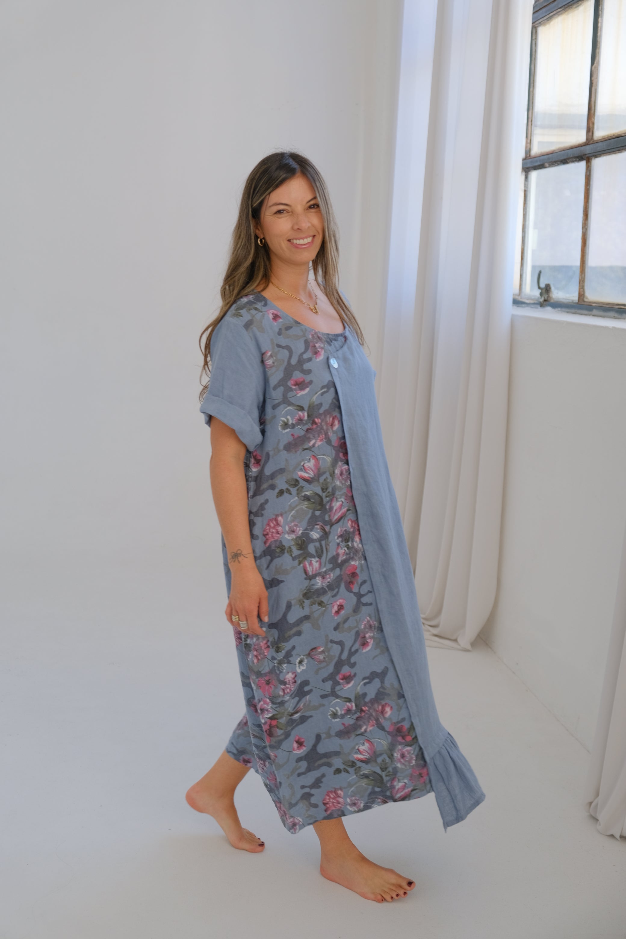 Vestido Serafina Celeste Jean