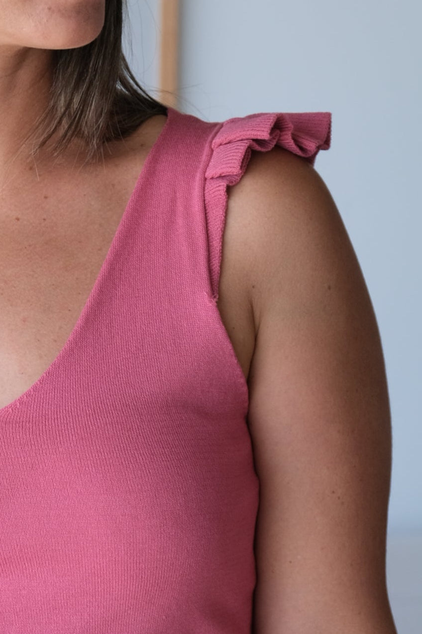 Musculosa Hilo Volado Fuccia