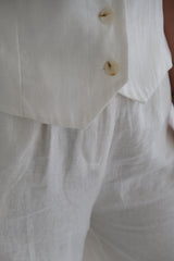 Chaleco Lino Off white cápsula