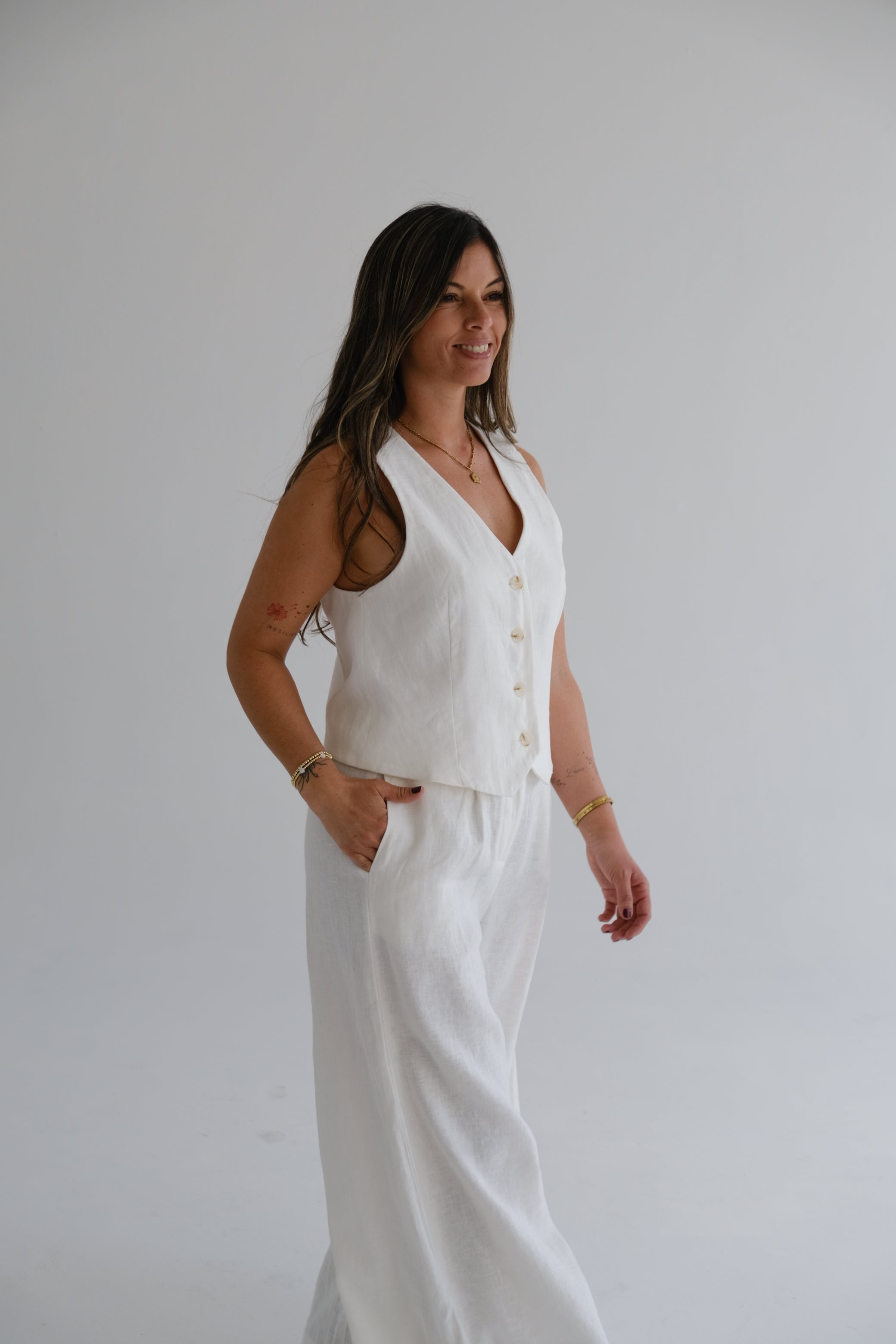 Pantalón Asia off-white CÁPSULA