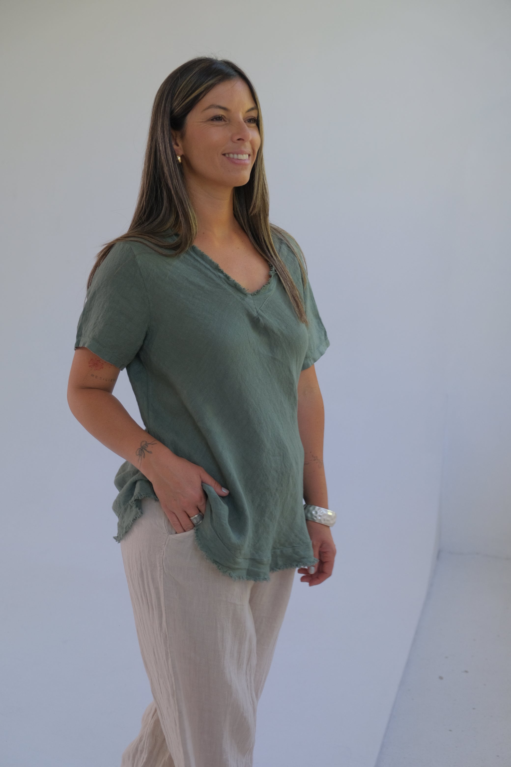 Remera Cipri Verde Seco