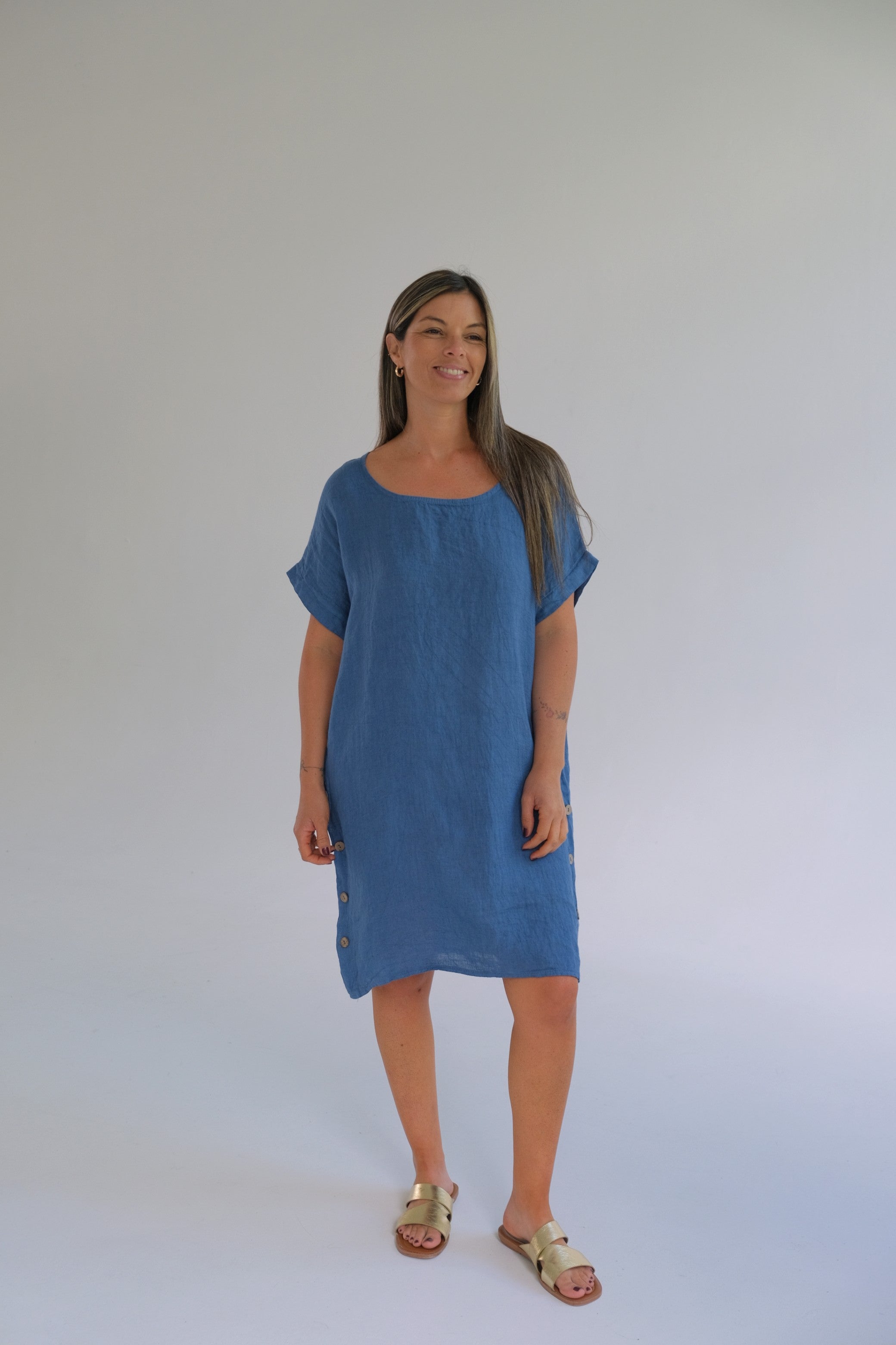 Vestido Serena Azul Jean