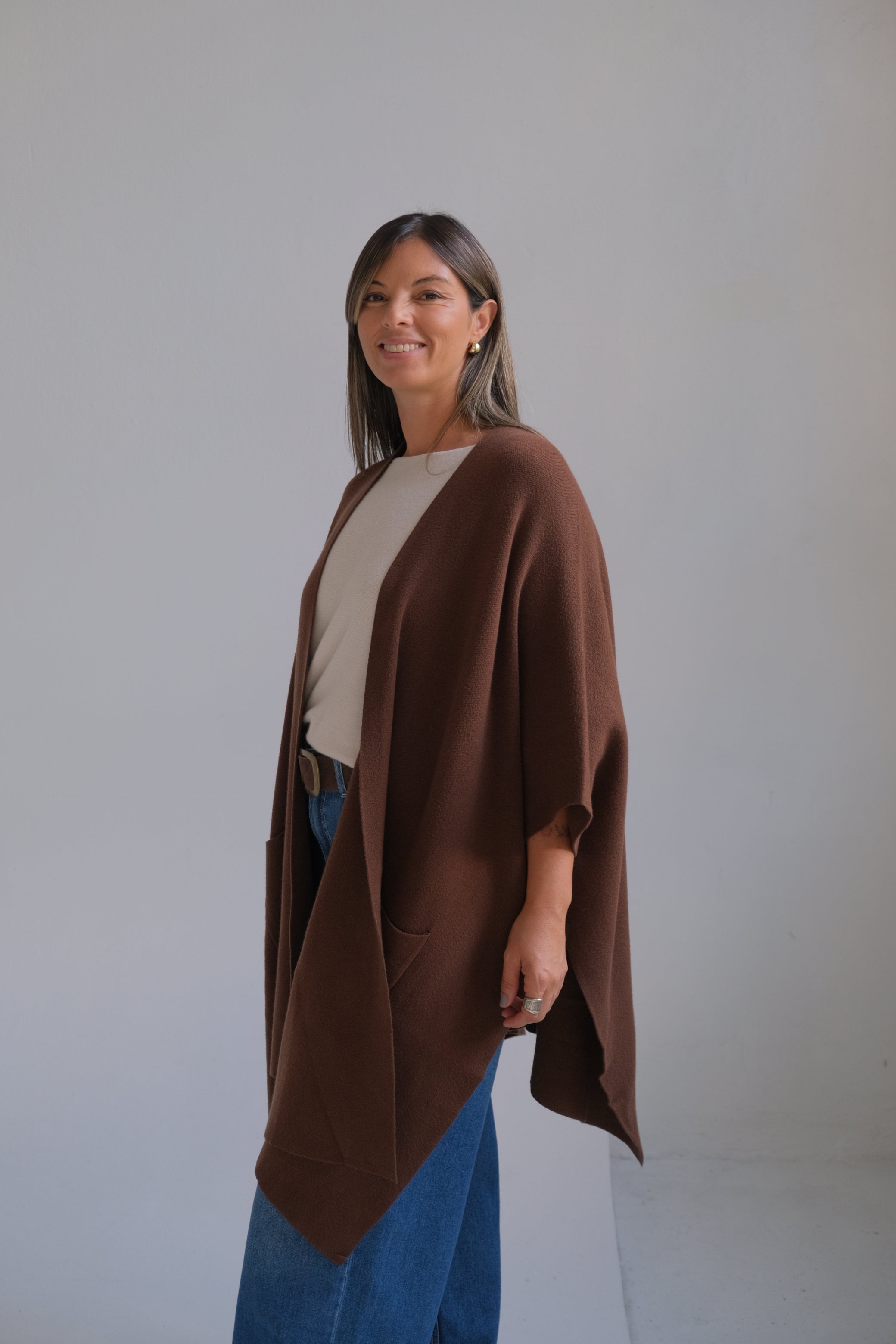 Poncho Lirio Chocolate