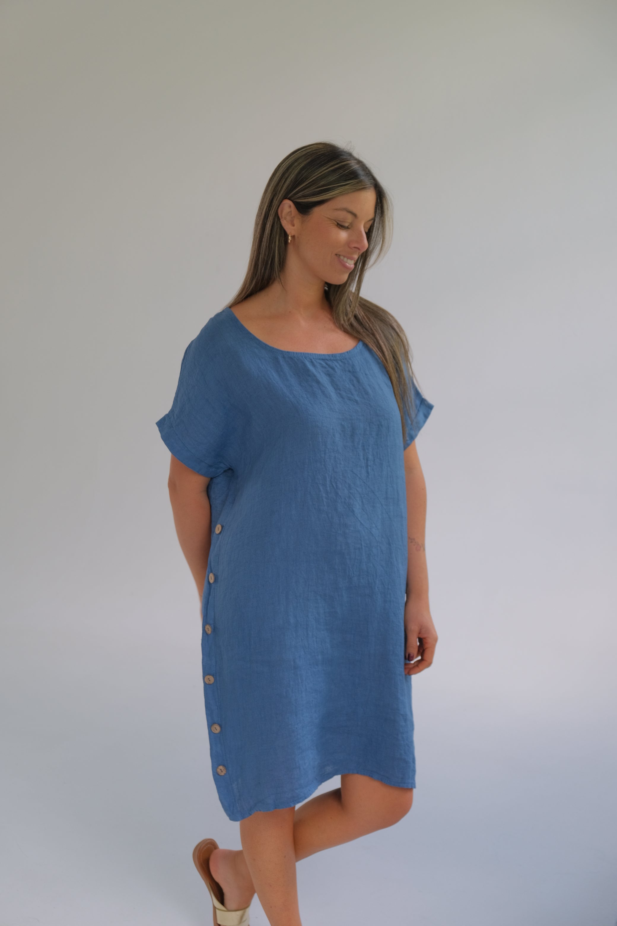 Vestido Serena Azul Jean