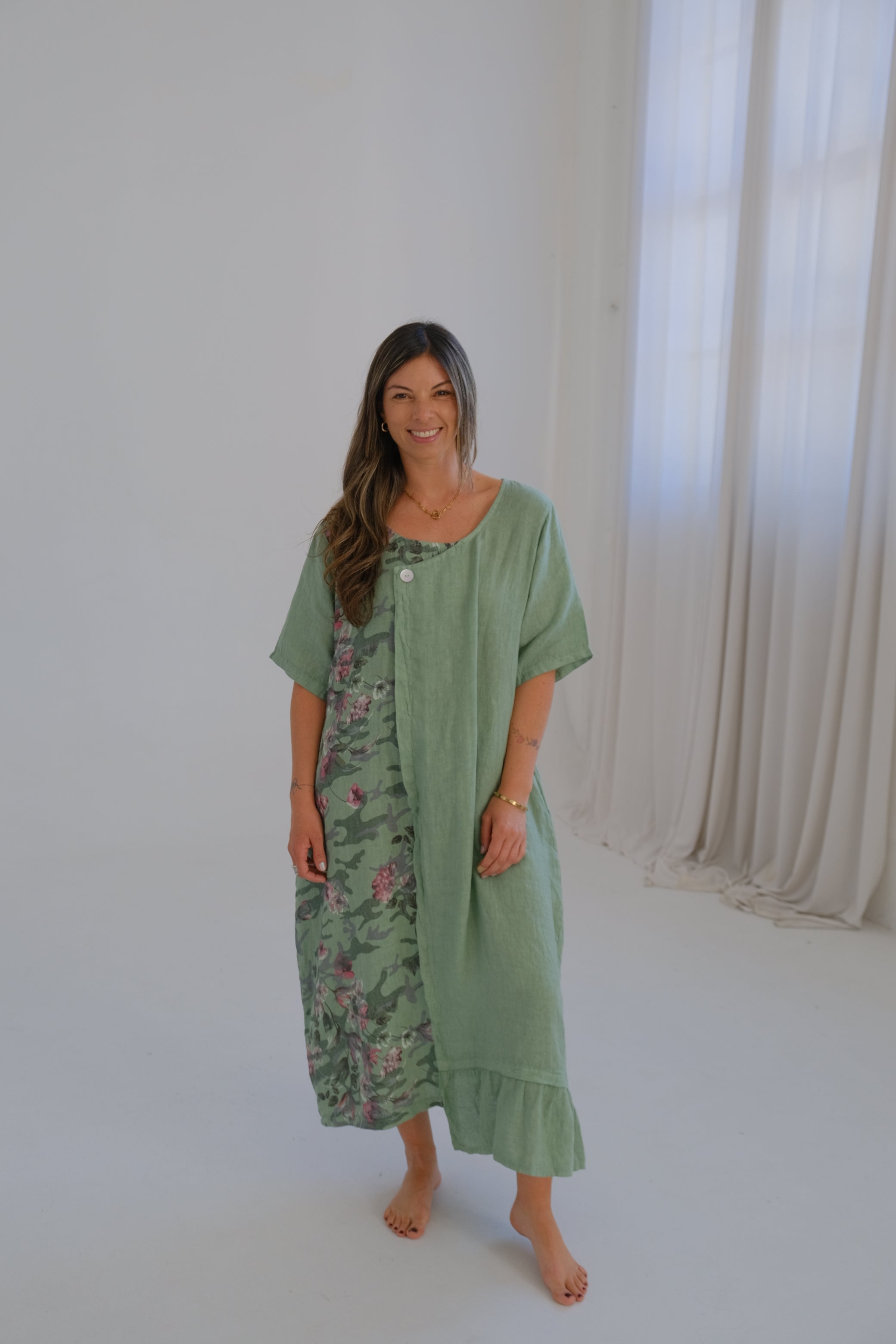 Vestido Serafina Verde Seco