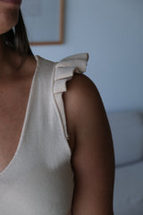 Musculosa Hilo Volado Crudo