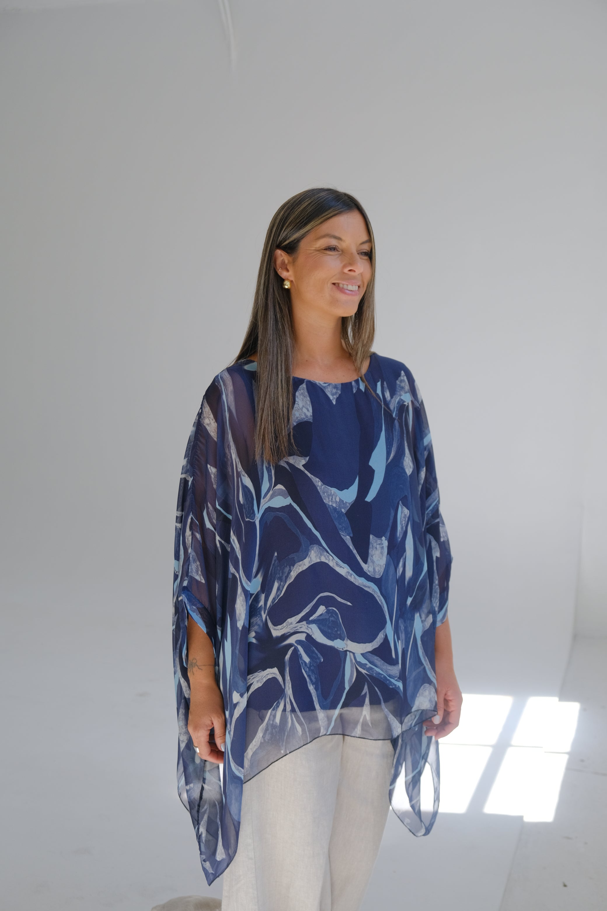 Blusa Ona Azul Francia