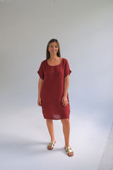 Vestido Serena Bordeaux