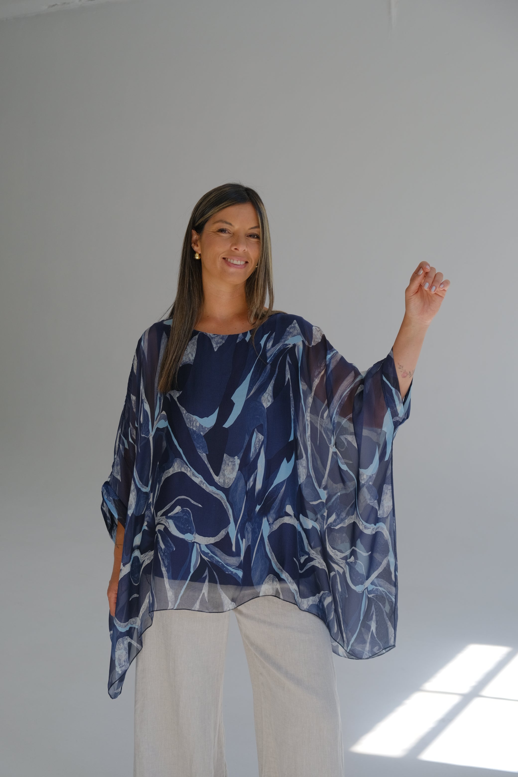 Blusa Ona Azul Francia