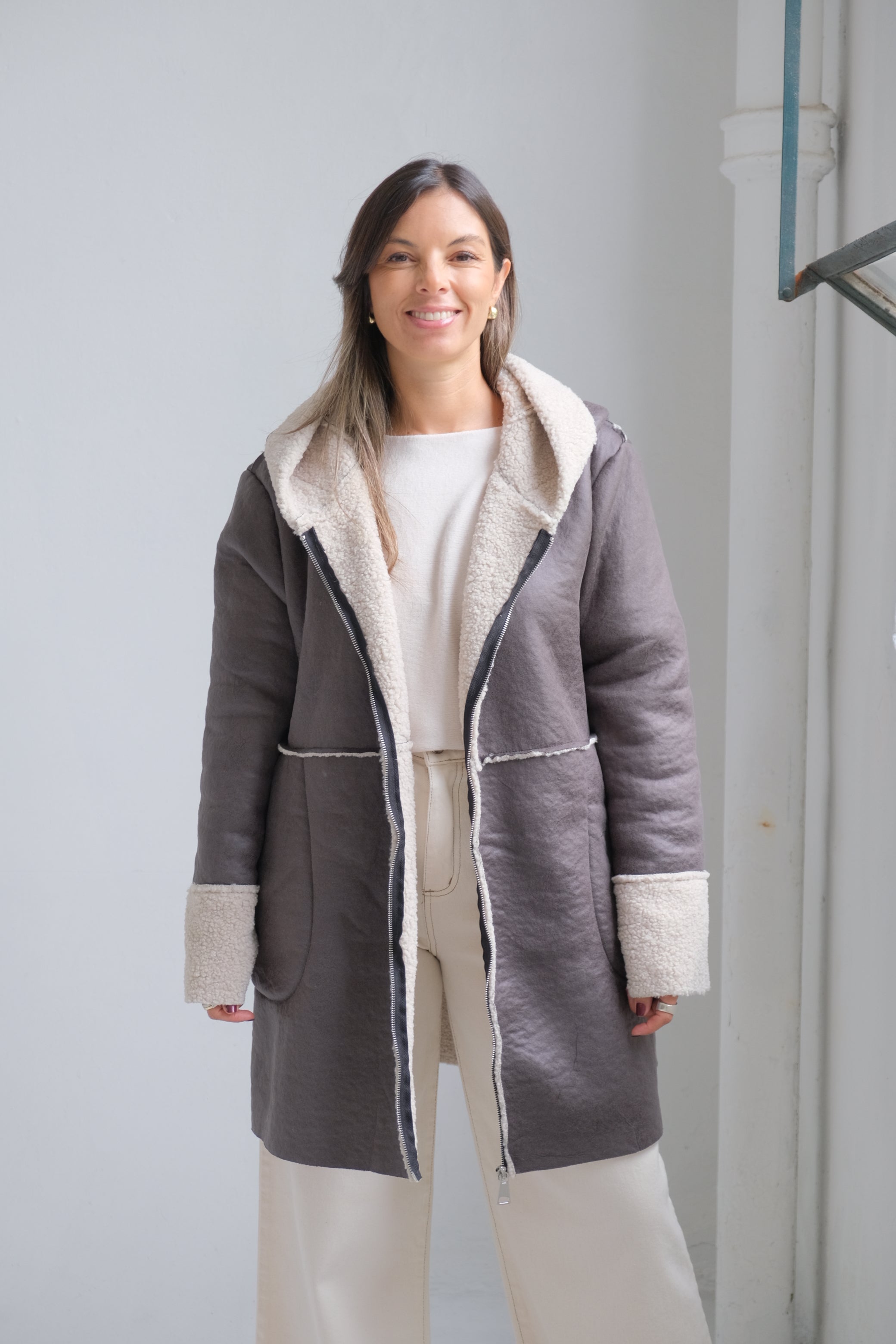 Tapado Ben Gris con beige