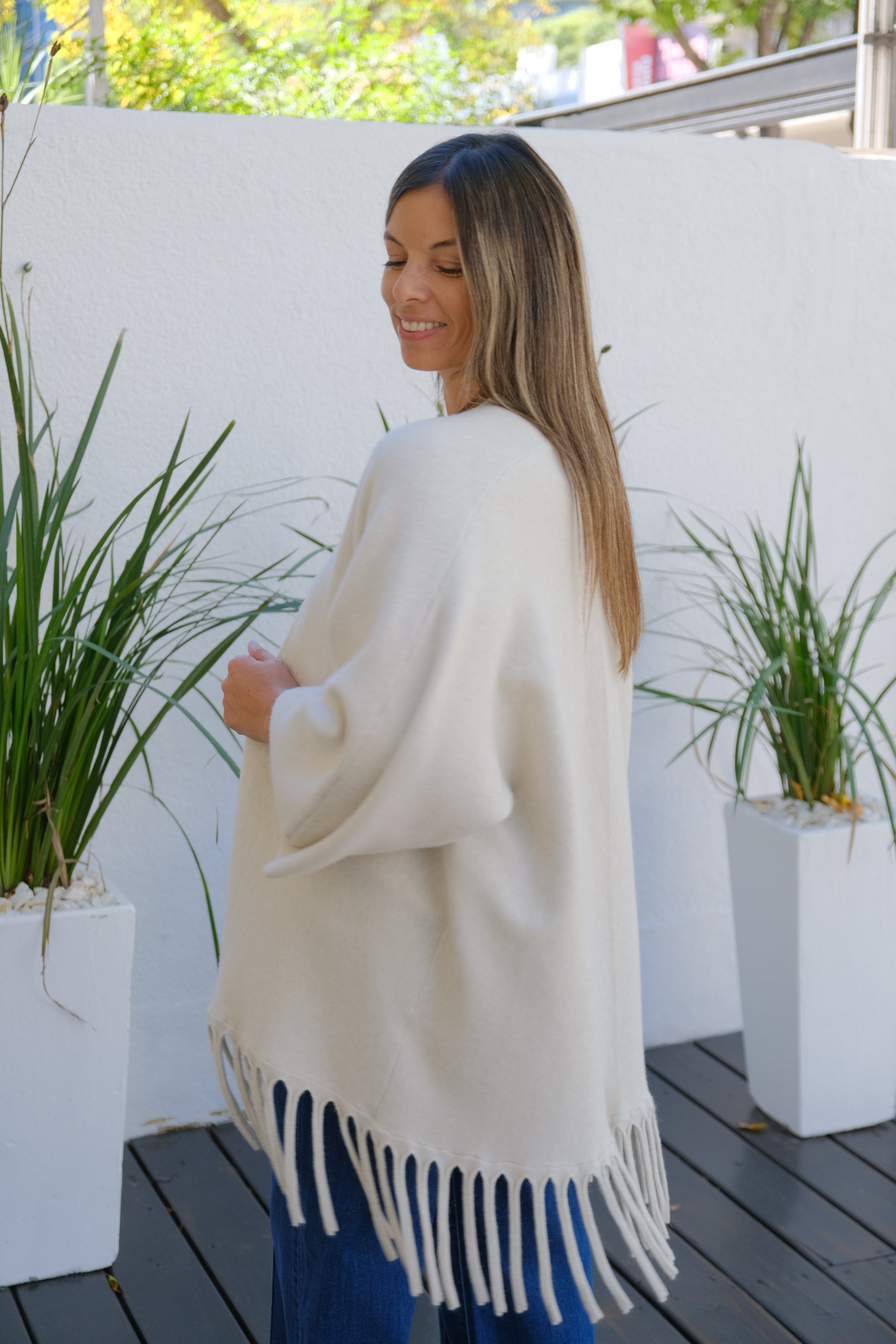Saco Flecos Beige