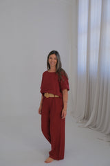 Pantalón Mila Bordeaux