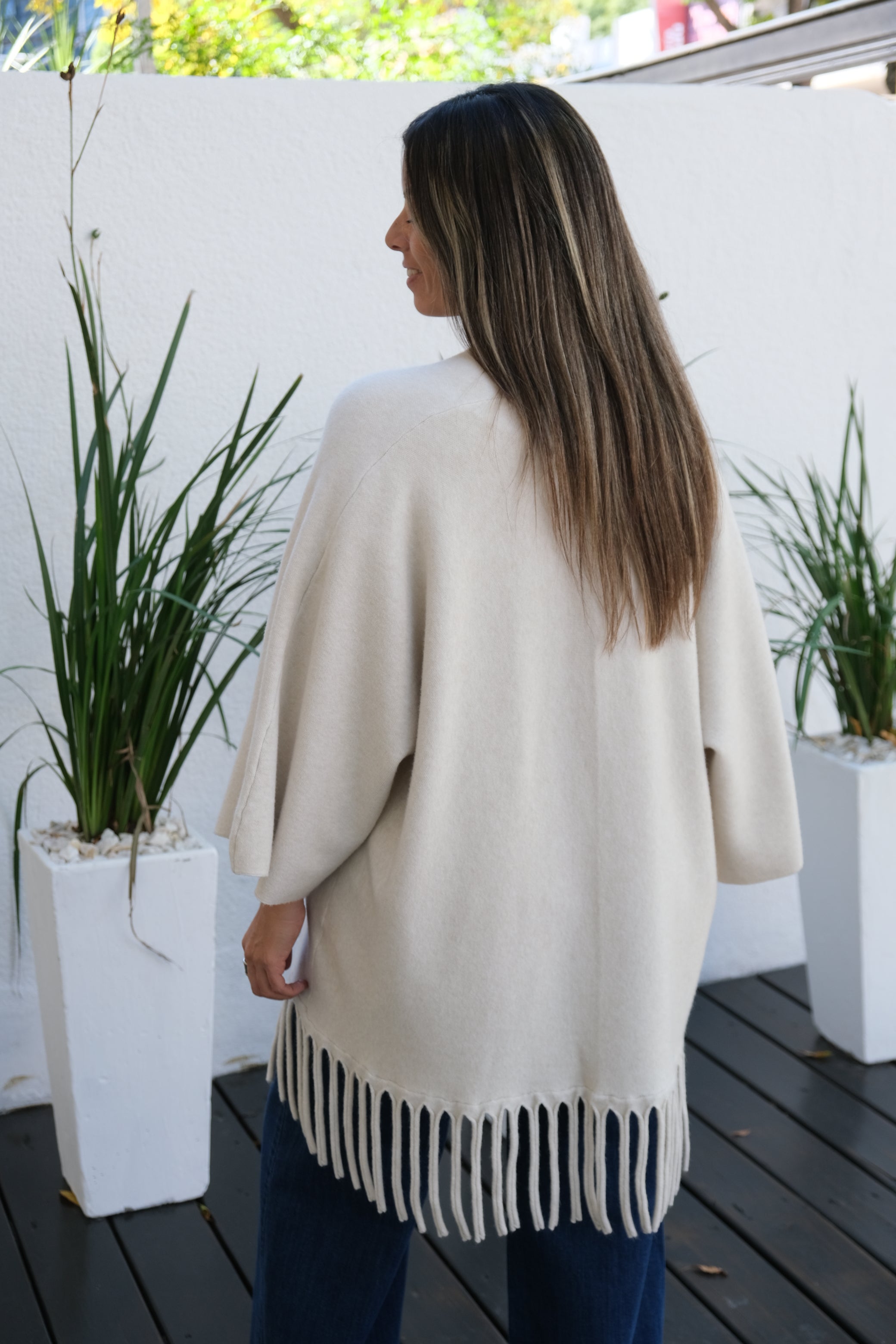 Saco Flecos Beige