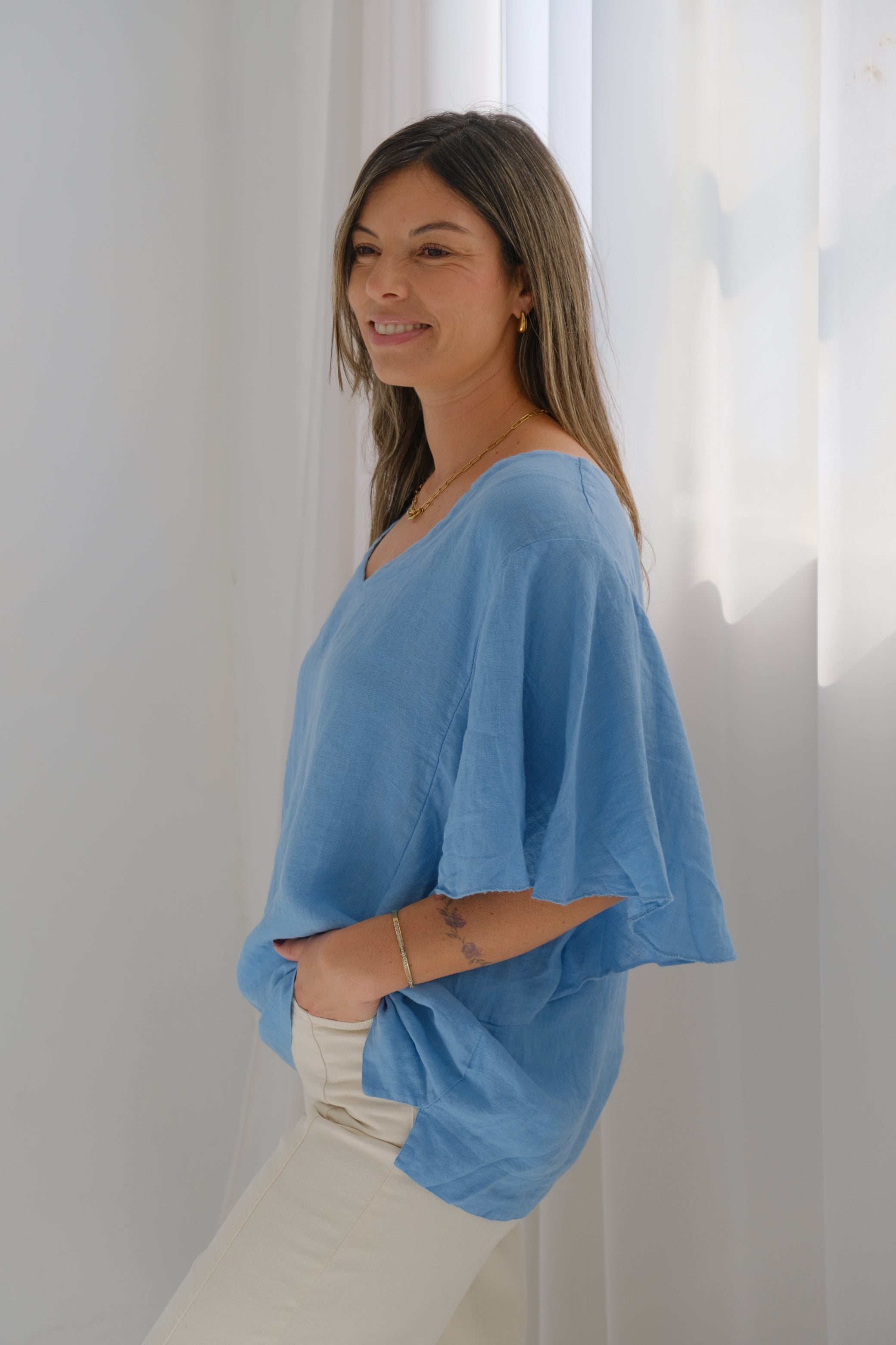 Blusa Violeta Celeste