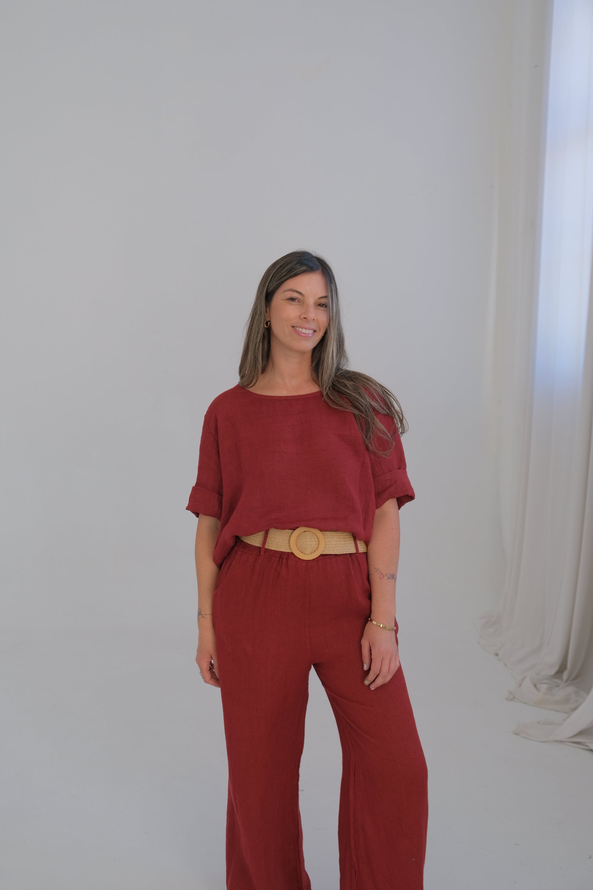 Pantalón Mila Bordeaux