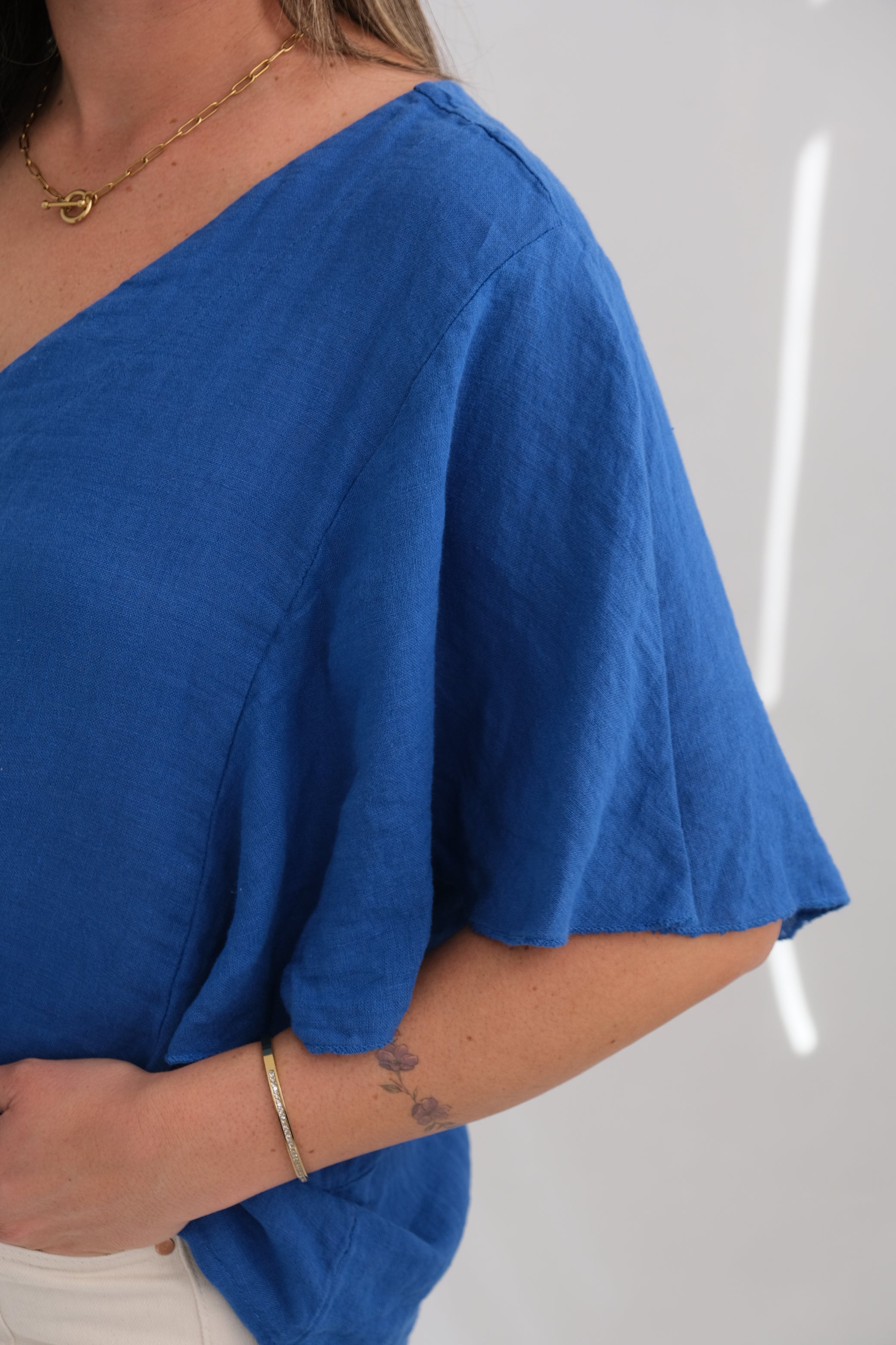 Blusa Violeta Azul Francia