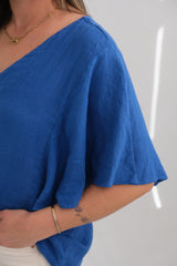 Blusa Violeta Azul Francia