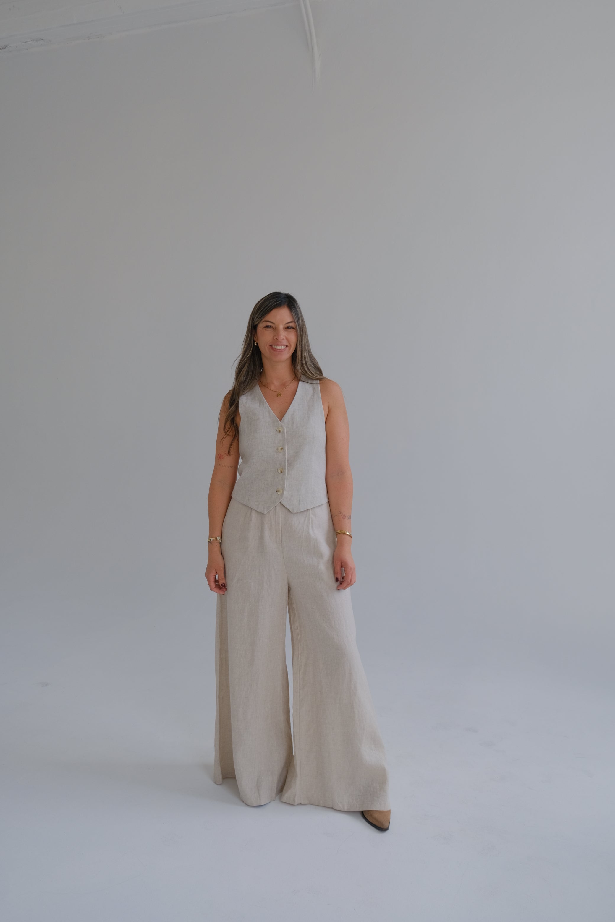 Chaleco Lino beige CÁPSULA