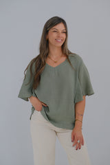 Blusa Violeta Verde seco