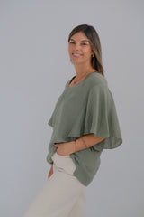Blusa Violeta Verde seco