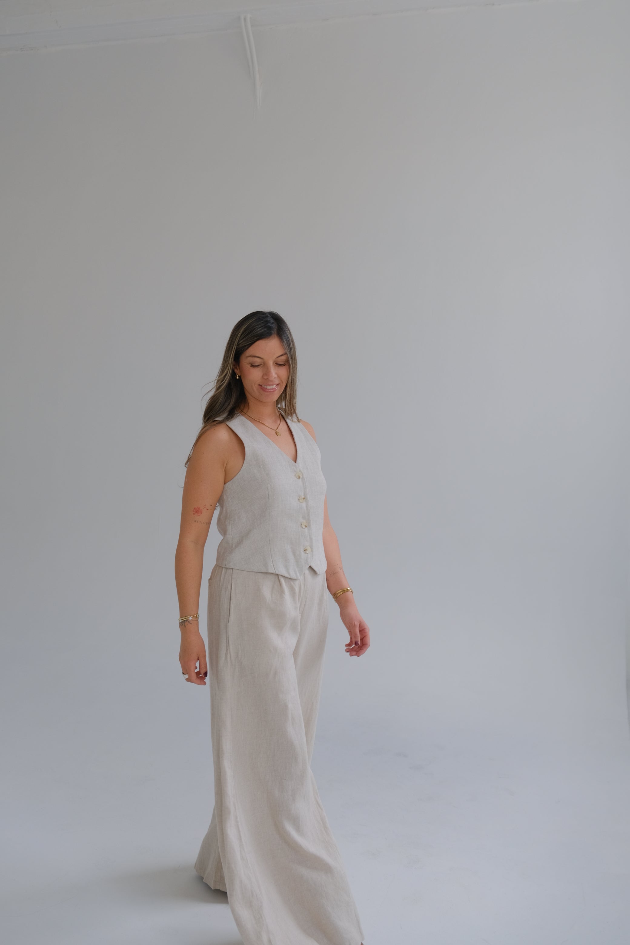 Chaleco Lino beige CÁPSULA